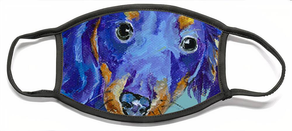 Mini Painting Face Mask featuring the painting  Dach by Pat Saunders-White