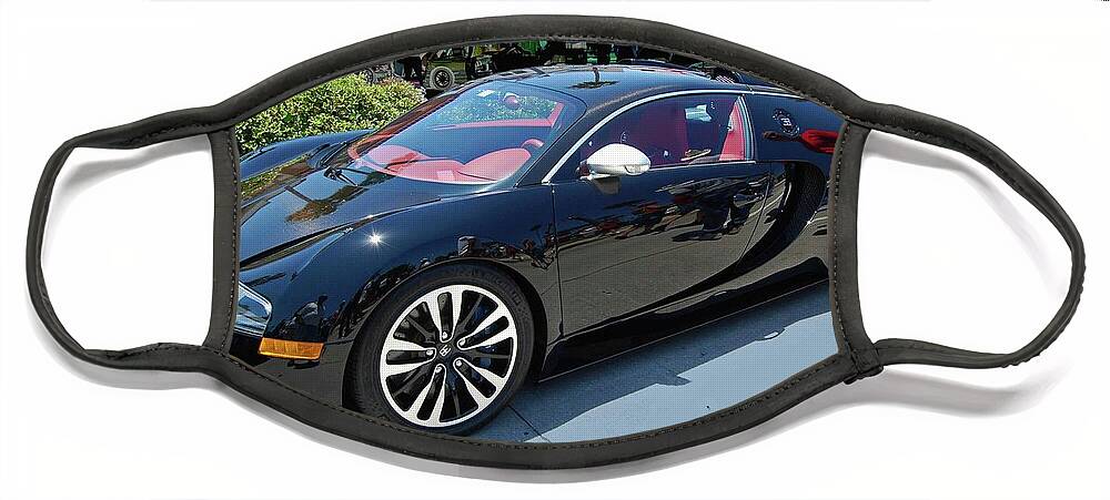 Bugatti Face Mask featuring the photograph 0 to 60 in 2 II by DigiArt Diaries by Vicky B Fuller