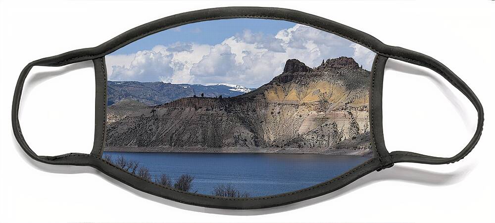Blue Mesa Lake Face Mask featuring the photograph Blue Mesa Lake Gunnison CO by Margarethe Binkley