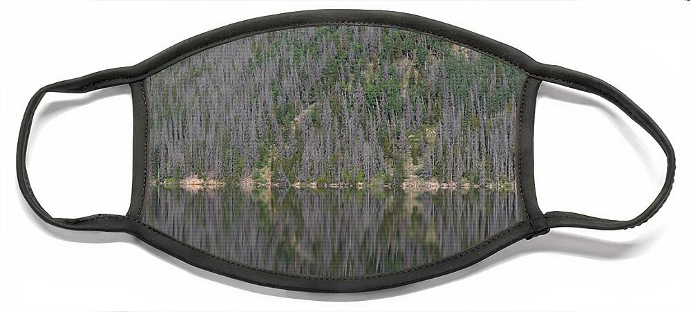 Mountains Face Mask featuring the photograph Chambers Lake Reflection Hwy 14 CO by Margarethe Binkley