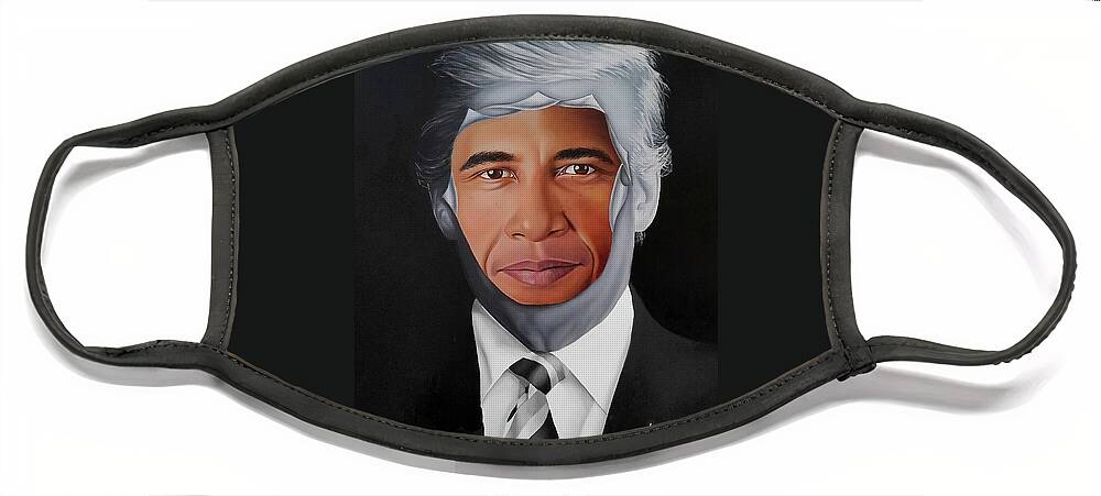 President Face Mask featuring the painting 45's Obsession by Vic Ritchey