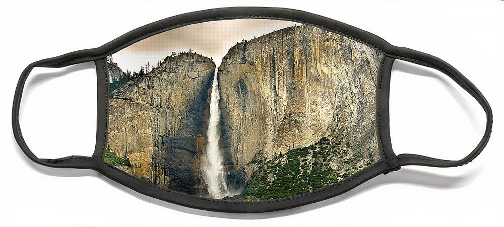 America Face Mask featuring the photograph Bridalveil Fall in Yosemite Valley #1 by RicardMN Photography