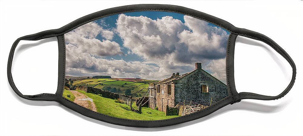 Airedale Face Mask featuring the photograph Bronte Walk by Mariusz Talarek