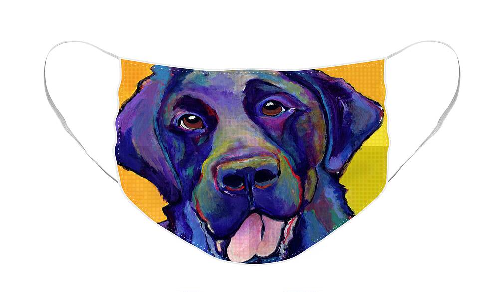 Labrador Rertrievers Face Mask featuring the painting Buddy #1 by Pat Saunders-White