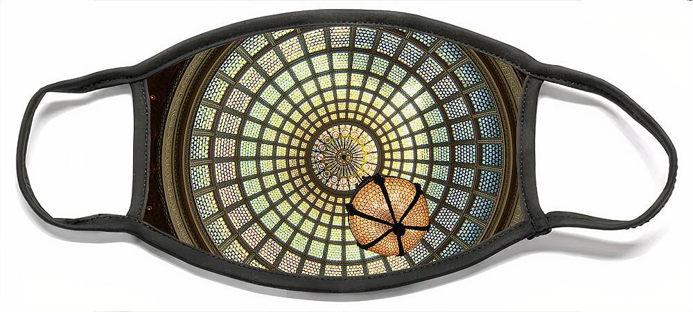 Art Face Mask featuring the photograph Chicago Cultural Center Dome by David Levin