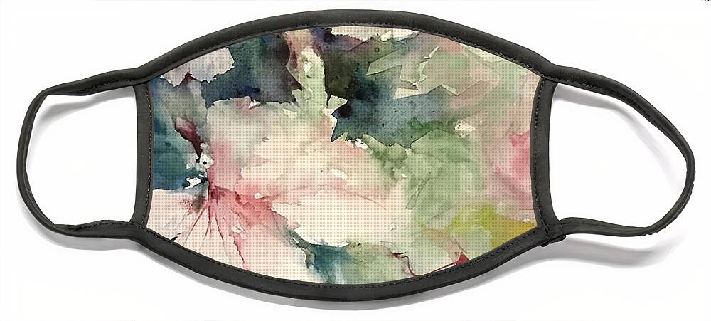 Flowers Face Mask featuring the painting Flower Series 2017 #1 by Robin Miller-Bookhout