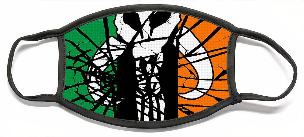 Sci Fi Face Mask featuring the digital art Irish Mandalorian Flag #1 by Dale Loos Jr