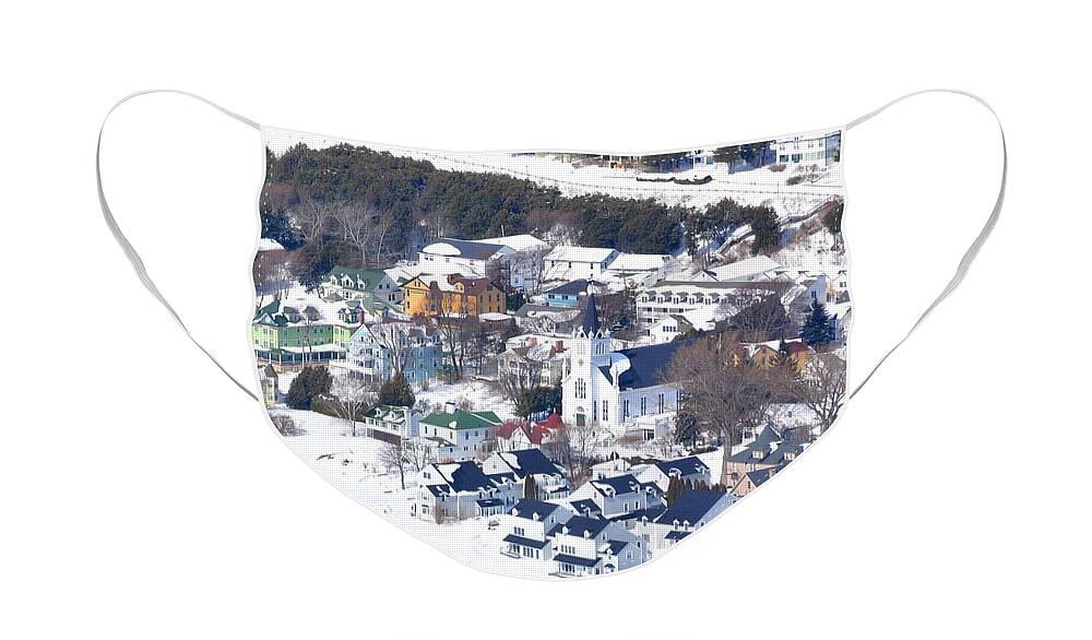 Mackinac Island Face Mask featuring the photograph Mackinac Island Winter #1 by Keith Stokes