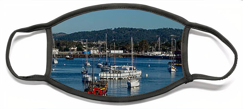 Panoramic Face Mask featuring the photograph Monterey Day by Derek Dean