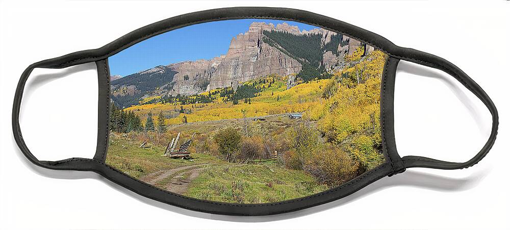 Colorado Aspen Landscape Face Mask featuring the photograph Mountain Home by Jim Garrison