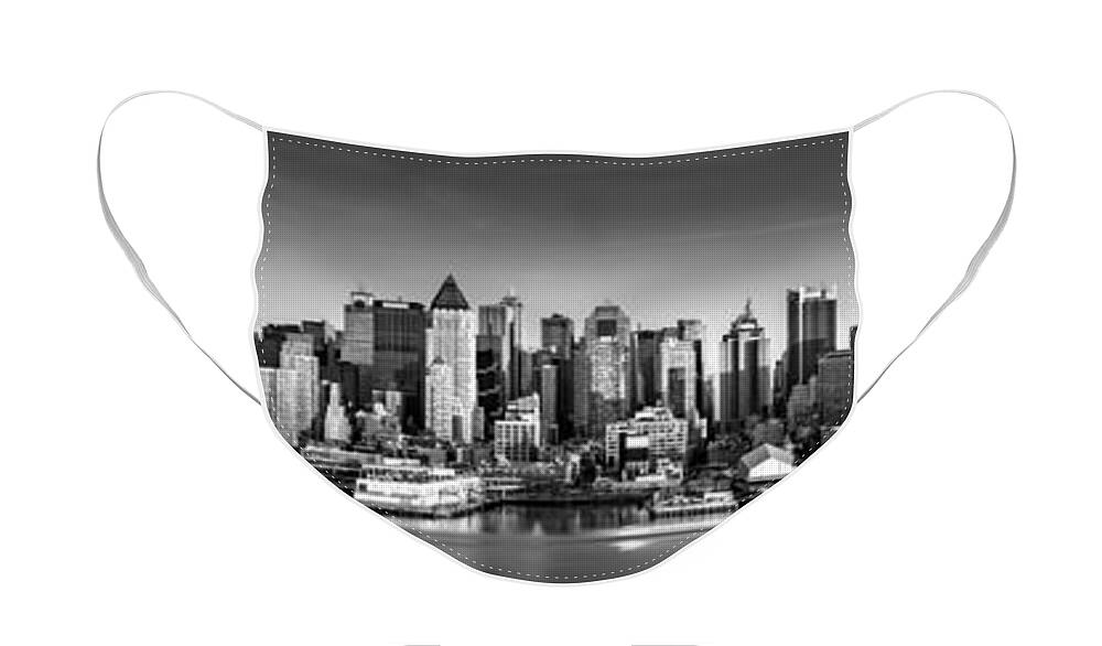 Fine Art Face Mask featuring the photograph New York City panorama #1 by Mihai Andritoiu