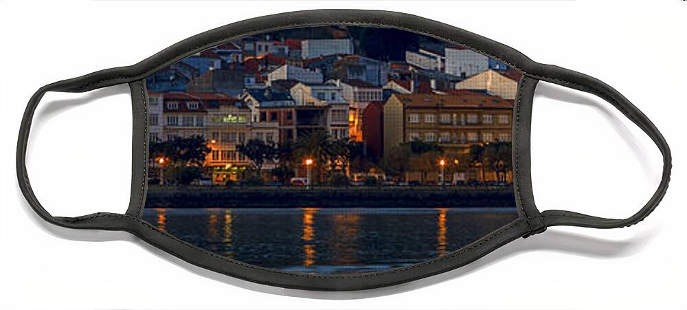 Cedeira Face Mask featuring the photograph Panorama of Cedeira Galicia Spain #1 by Pablo Avanzini