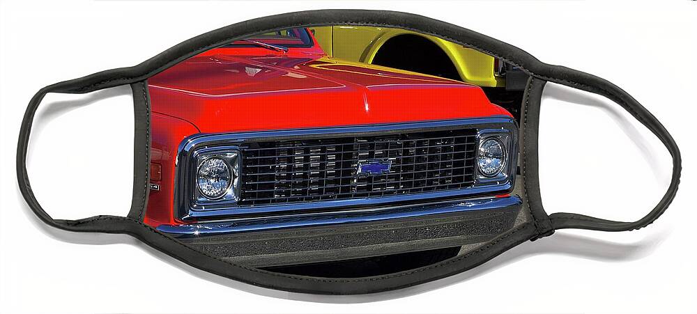  Face Mask featuring the photograph Red Chevy Pickup #1 by Dean Ferreira