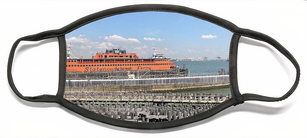 Staten Island Ferry Face Mask featuring the photograph Staten Island Ferry #1 by Flavia Westerwelle