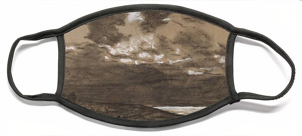 Winslow Homer Face Mask featuring the drawing Stormy Sky #2 by Winslow Homer