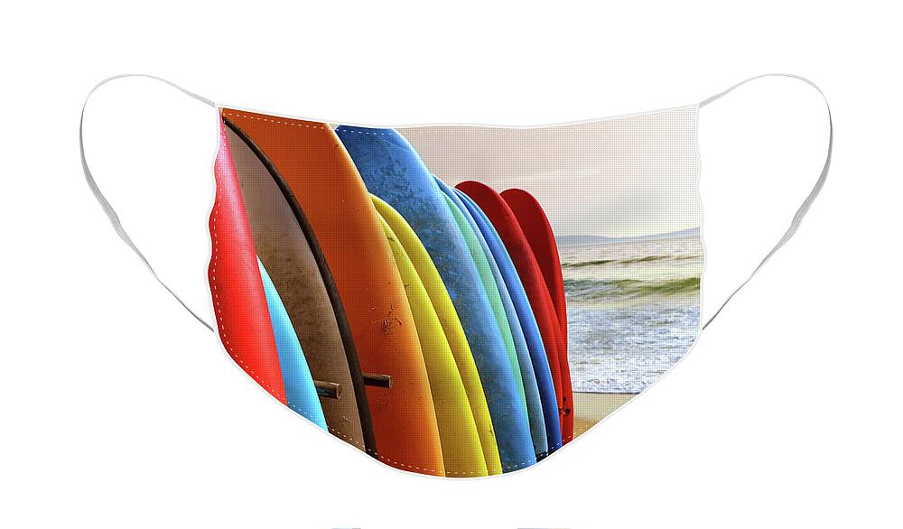 Radical Face Mask featuring the photograph Surf Boards #1 by Carlos Caetano