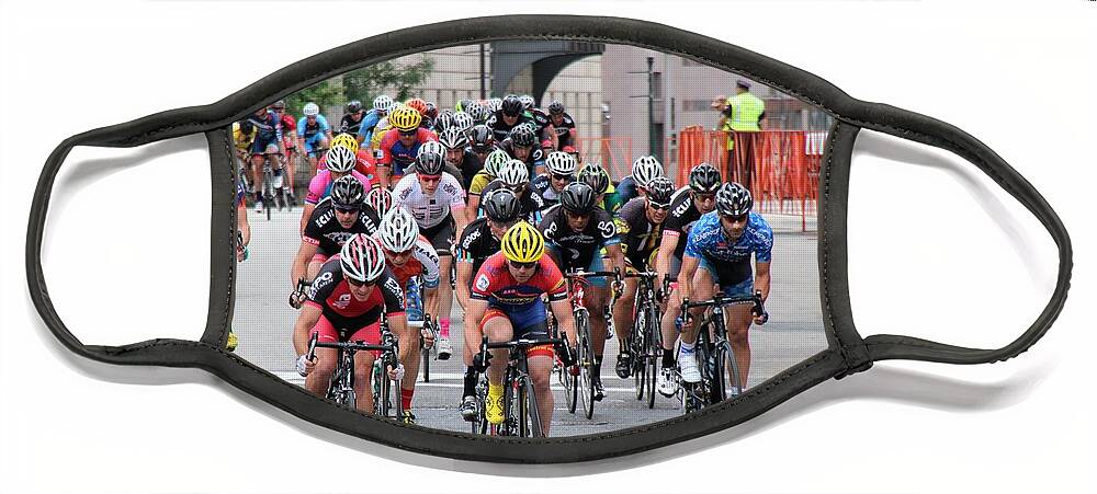 Cycle Racing Face Mask featuring the photograph Team ERRACE #1 by Donn Ingemie