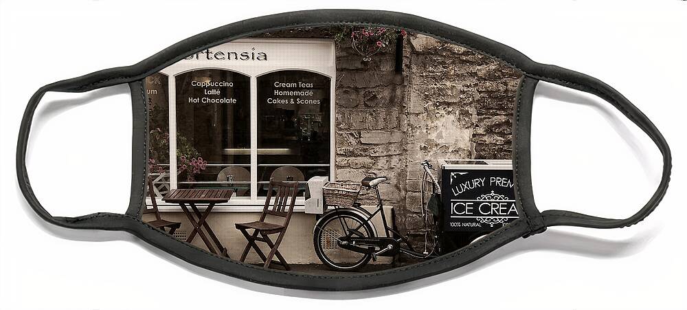 Cafe Face Mask featuring the photograph Tetbury England by Peggy Dietz