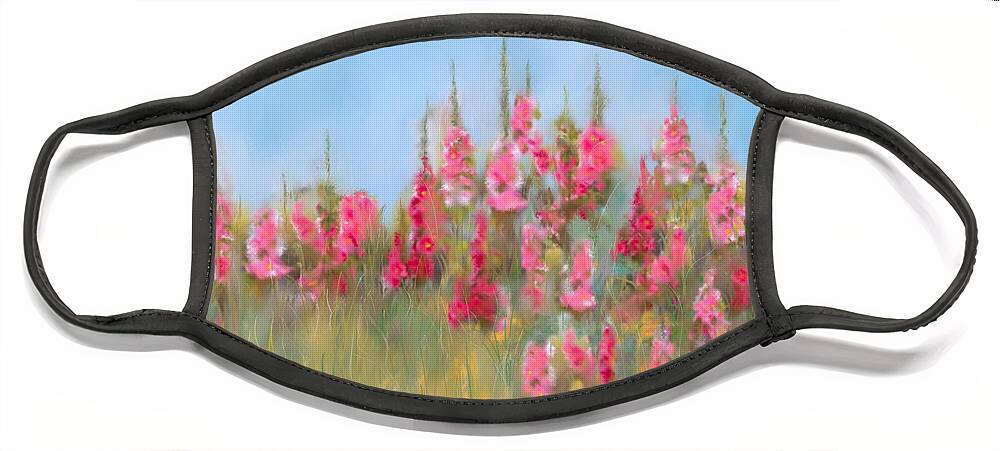 Florals Face Mask featuring the painting The Earth Laughs in Flowers #1 by Colleen Taylor