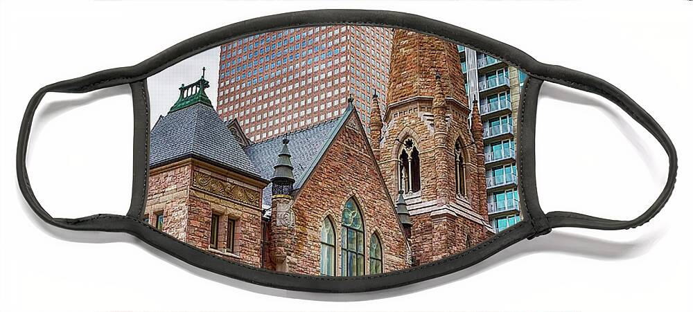Trinity United Methodist Church Face Mask featuring the photograph The Old And The New #2 #1 by Lorraine Baum