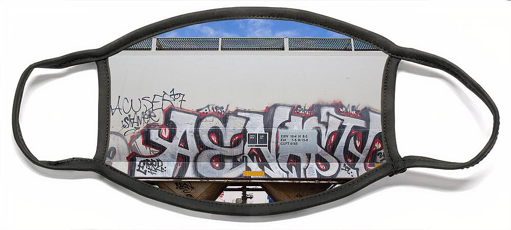 Train Art Face Mask featuring the photograph Train Art #1 by Dart Humeston