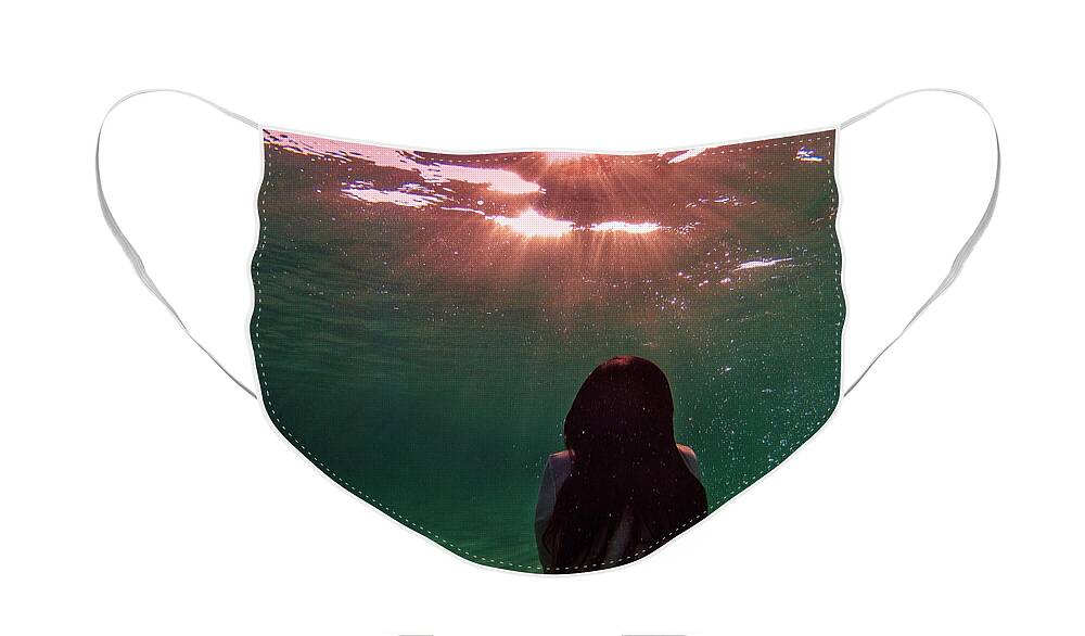 Swim Face Mask featuring the photograph Underwater Sunset #1 by Gemma Silvestre