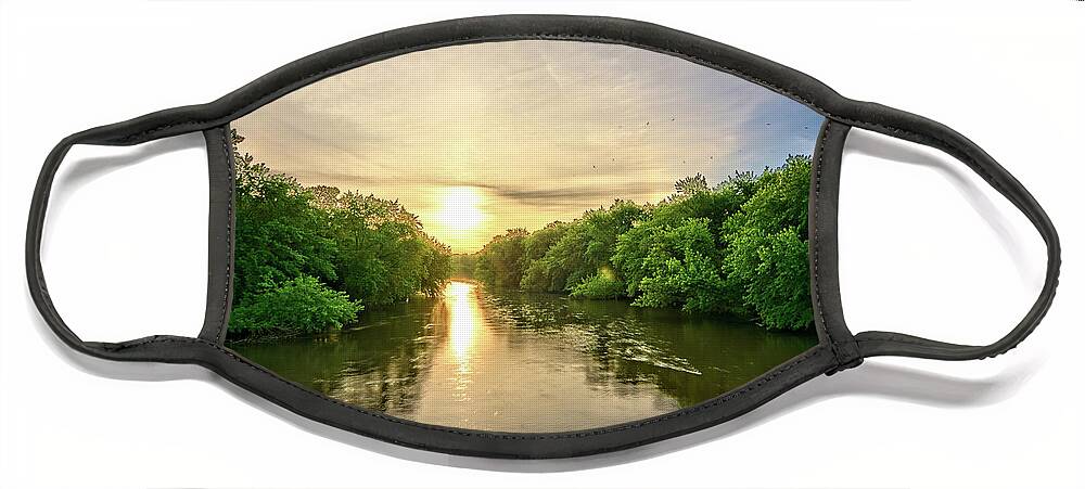 River Face Mask featuring the photograph West Fork Cedar River #1 by Bonfire Photography
