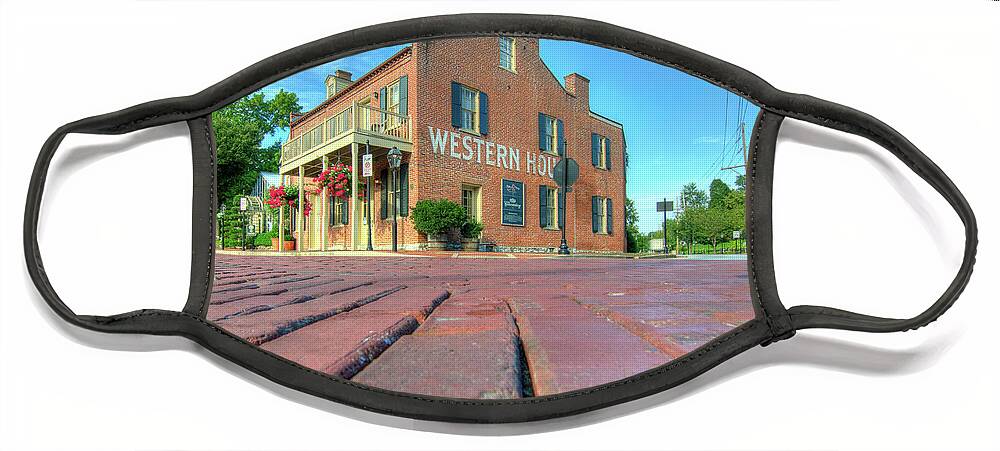 St. Charles Face Mask featuring the photograph Western House #1 by Steve Stuller