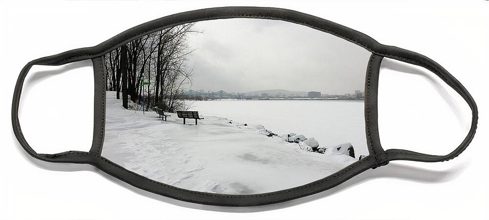 Winter Face Mask featuring the photograph Winter view #2 by Cristina Stefan