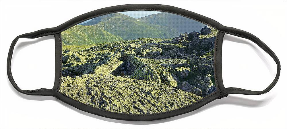 135706 Face Mask featuring the photograph 135706 View from Mt. Washington NH by Ed Cooper Photography
