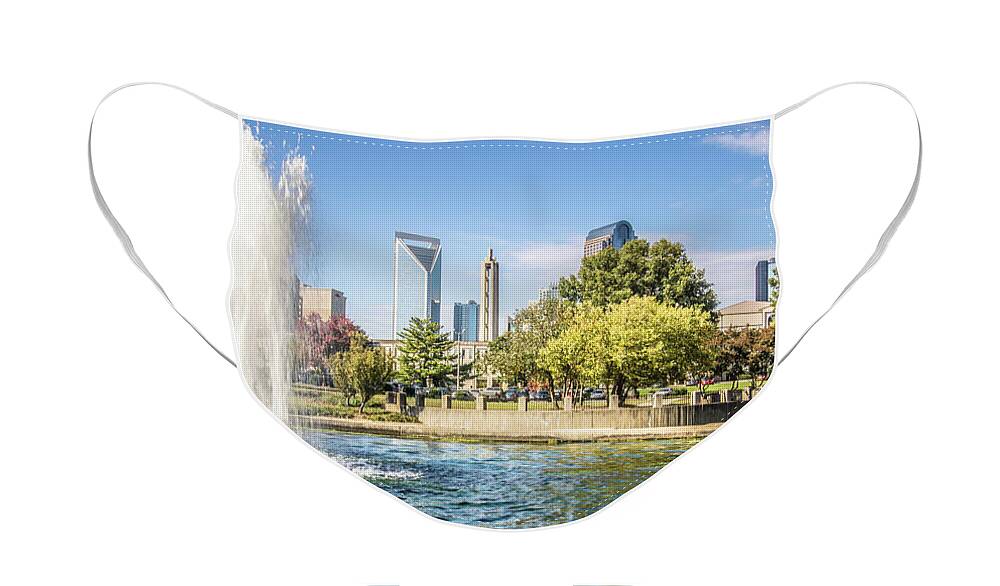 Charlotte Face Mask featuring the photograph Autumn Season In Charlotte North Carolina Marshall Park #19 by Alex Grichenko