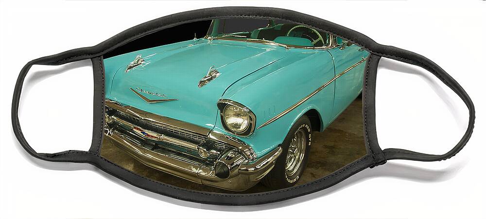 Chevrolet Face Mask featuring the photograph 1957 Chevrolet 210 by Flees Photos