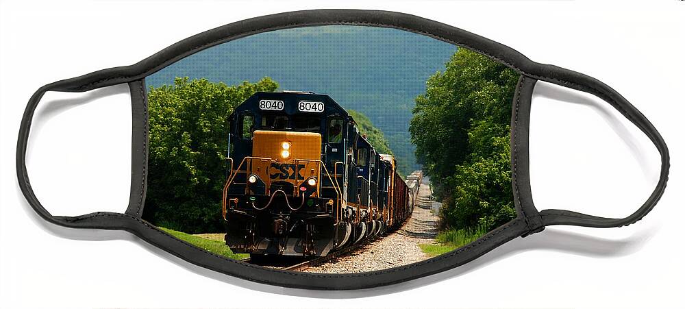 Train Face Mask featuring the photograph Freight Train #2 by Kenny Glover
