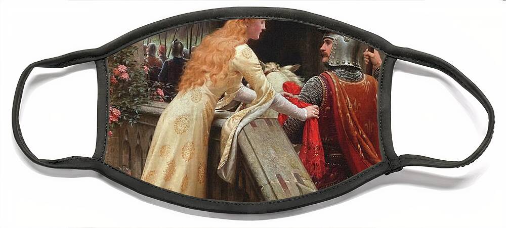 God Speed Face Mask featuring the painting God Speed by Edmund Blair Leighton