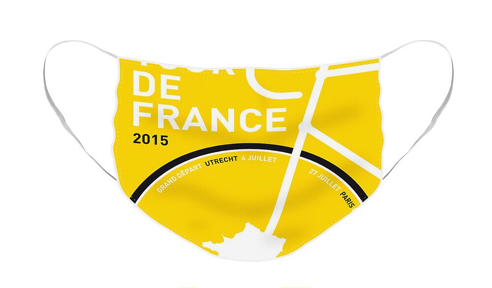 2015 Face Mask featuring the digital art My Tour De France Minimal Poster by Chungkong Art