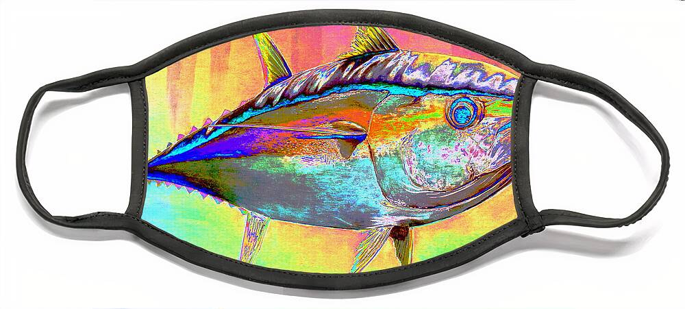 Tuna Face Mask featuring the digital art Shimmer by Larry Beat