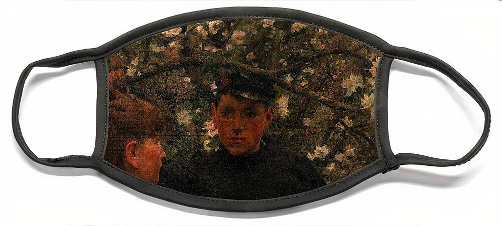 Promise Face Mask featuring the painting The Promise by Henry Scott Tuke