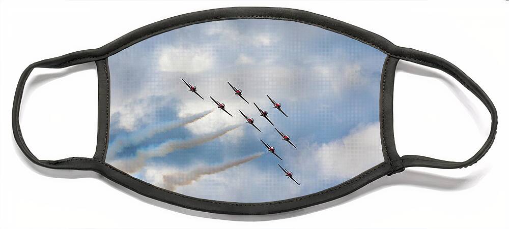 Snowbirds Face Mask featuring the photograph The Snowbirds #2 by Tatiana Travelways