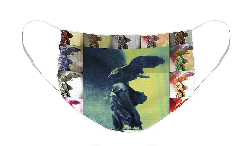 The Winged Victory Face Mask featuring the photograph The Winged Victory - Paris - Louvre #2 by Marianna Mills