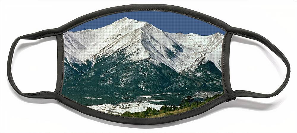 Mt. Princeton Face Mask featuring the photograph 210715 Mt. Princeton by Ed Cooper Photography