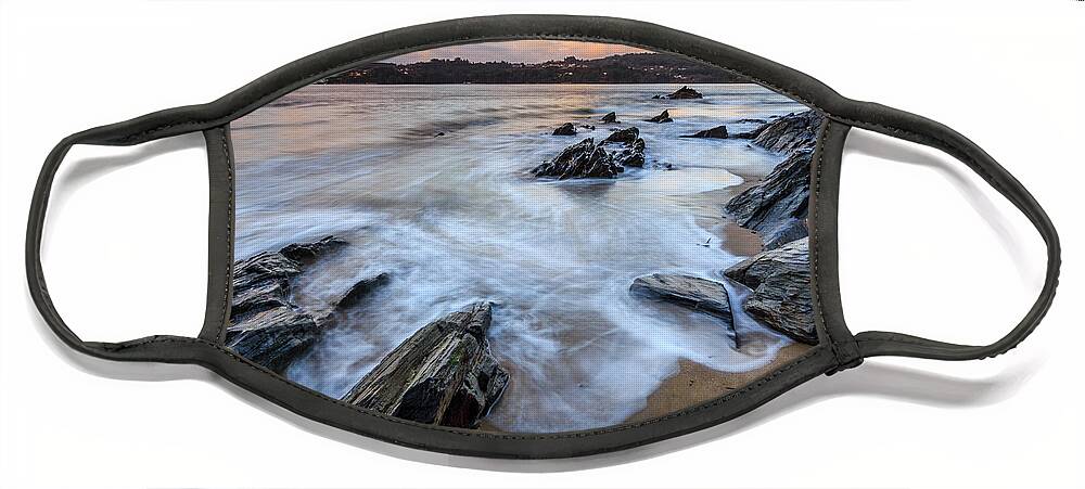 Ares Face Mask featuring the photograph Centrona Cove Galicia Spain #3 by Pablo Avanzini