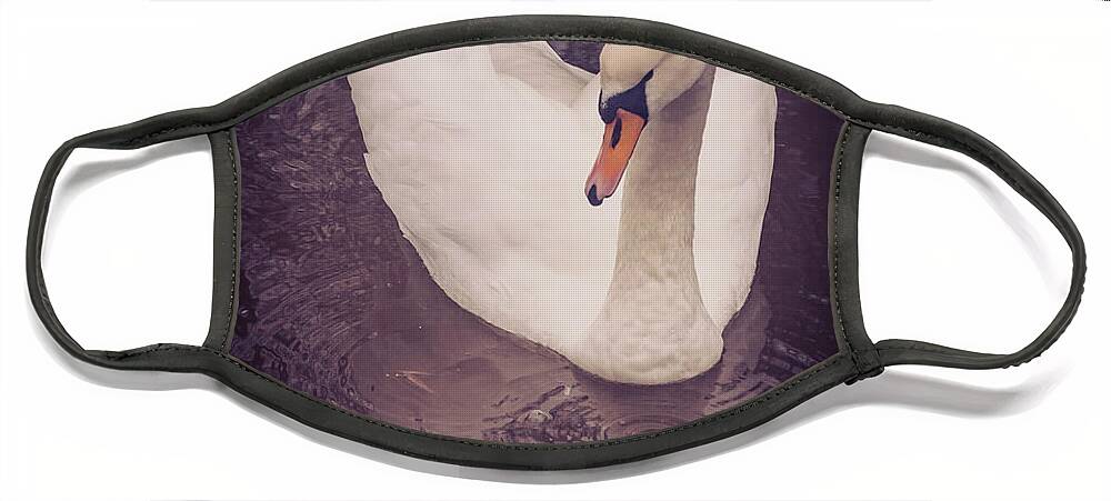 D90 Face Mask featuring the photograph Swan #4 by Mariusz Talarek
