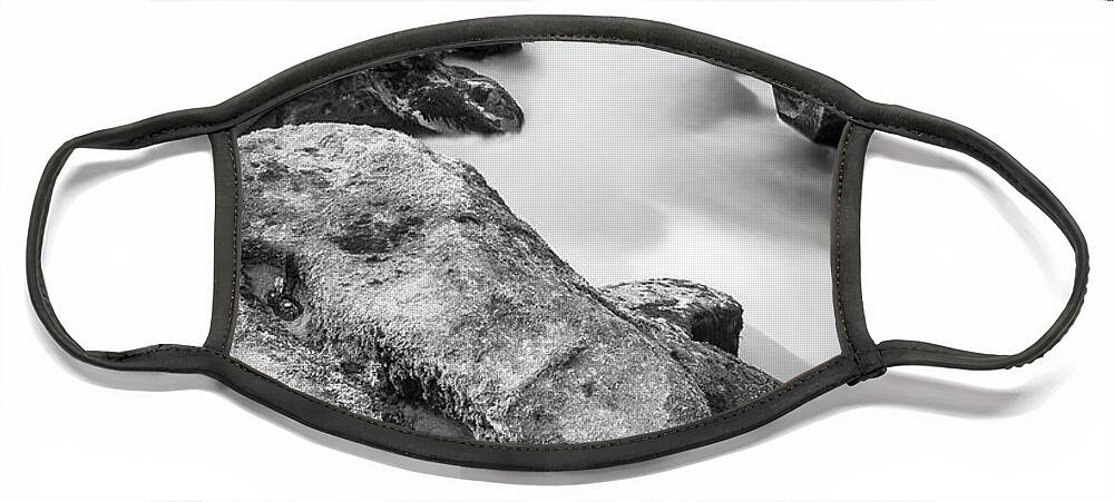 Abbey Face Mask featuring the photograph Waterfall on The River Wharfe by Mariusz Talarek