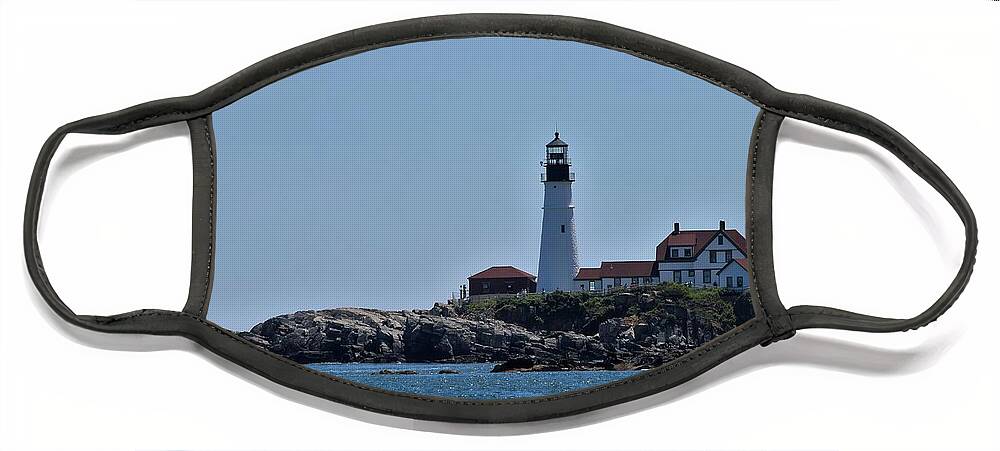 Portland Maine Face Mask featuring the photograph Casco Bay #7 by Donn Ingemie
