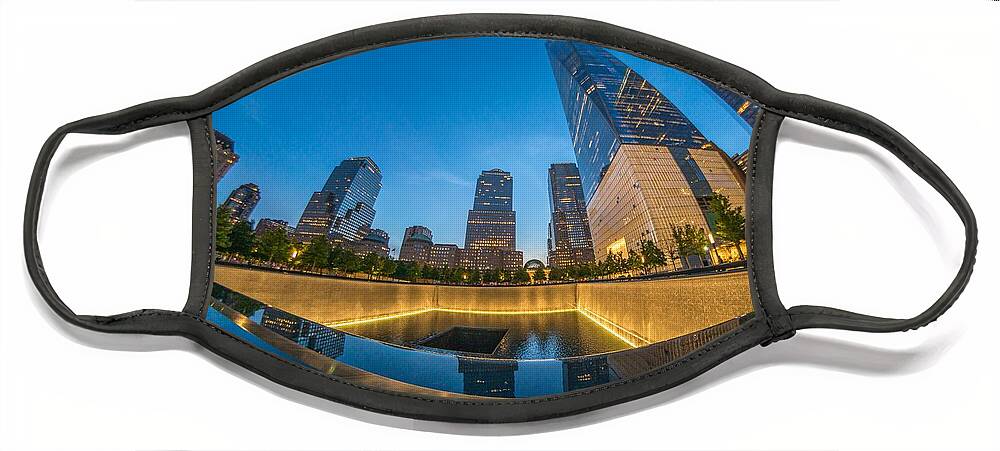 911 Memorial Face Mask featuring the photograph 9/11 Memorial by Bryan Xavier