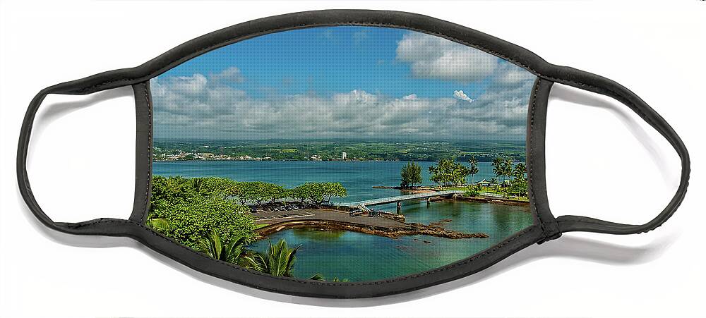 Christopher Holmes Photography Face Mask featuring the photograph A Beautiful Day Over Hilo Bay by Christopher Holmes