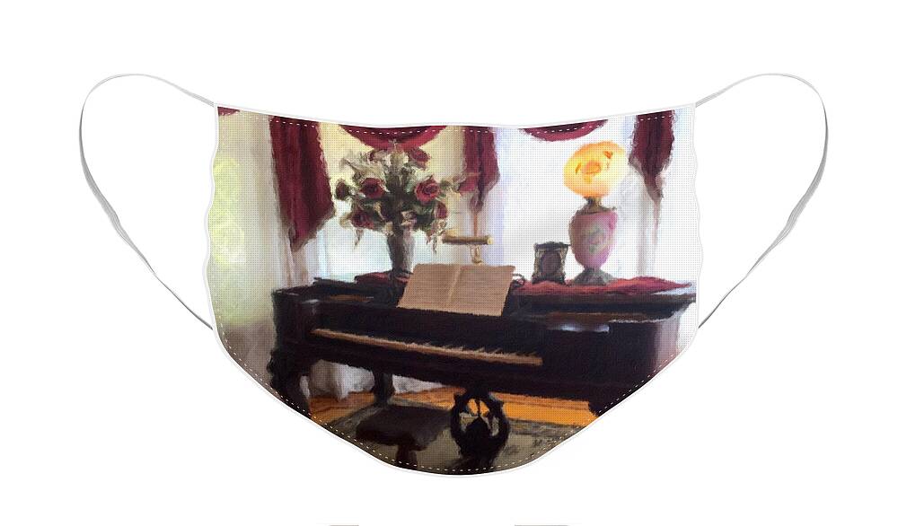 Lady Face Mask featuring the photograph A Lady's Piano by Diane Lindon Coy