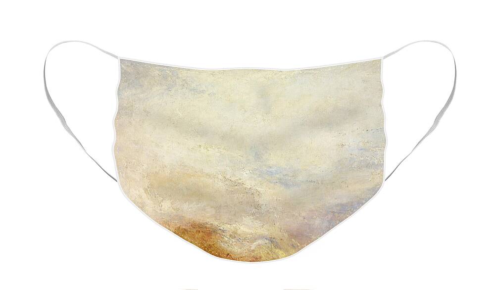 William Turner Face Mask featuring the painting A Mountain Scene by William Turner