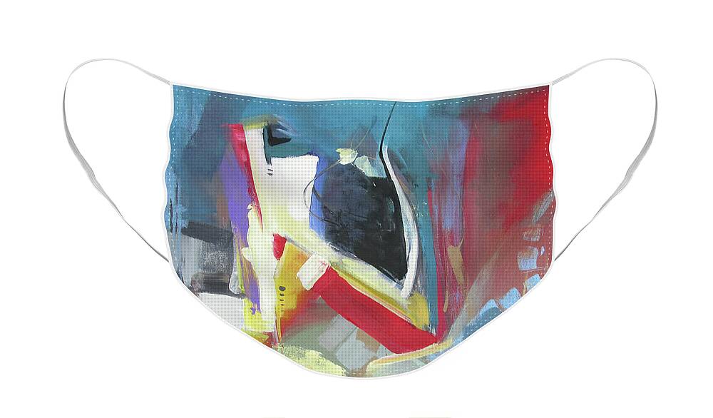 Abstract Face Mask featuring the painting A single strand by John Gholson