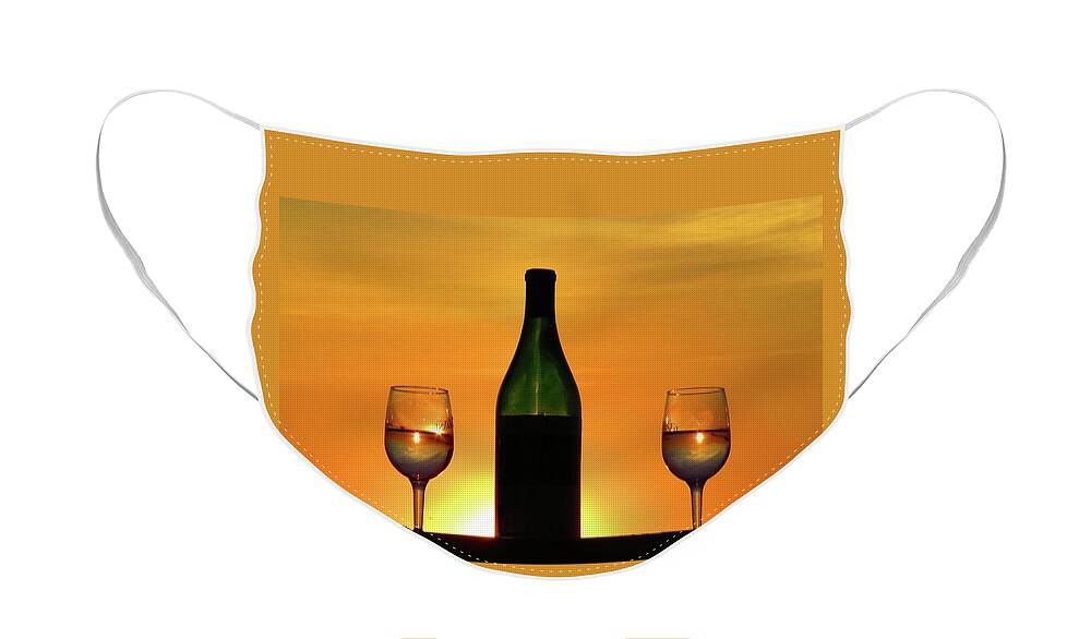 Thousand Islands Face Mask featuring the photograph A sunset in each glass by Dennis McCarthy
